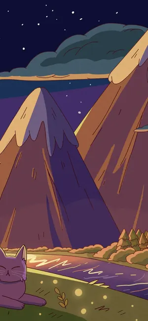 Mellow Skies galaxy phone wallpaper by Purrple Cat