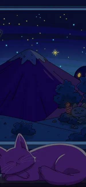 Night Train galaxy phone wallpaper by Purrple Cat